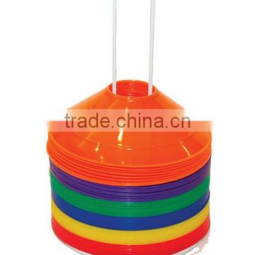 Multi Color Durable Agility Sport Disc Cone Set with Plastic Carrier