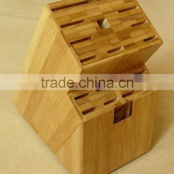 19 Slots bamboo knife block, stander, holder