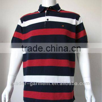 Stripe fashion mens polo shirt