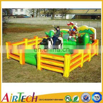 top selling inflatable bull ride game for amusement