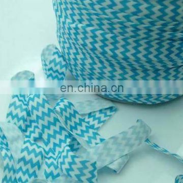 5/8" chevron print fold over elastic