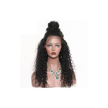 Natural Straight 16 18 20 Inch Chocolate Cuticle Virgin Synthetic Hair Wigs Jerry Curl