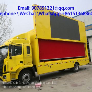 7.6 m outdoor hydraulic stage led advertising truck