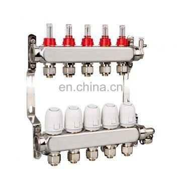 PEX Stainless Steel Radiant Manifold Water Mixing Control Center for Floor Heating Heat System