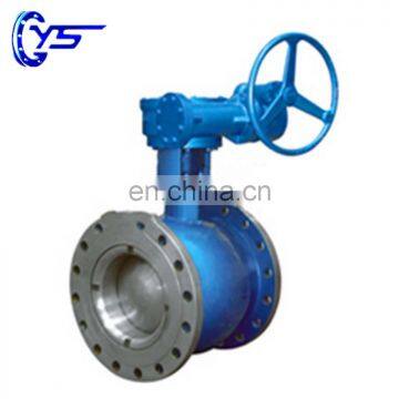 DN200 DN300 PN25 PN16 Worm Gear Fix Ball Flange Ball Valve With SS Ball