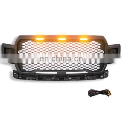 Plastic Front Car Grille Car Front Grill with Lights for F-150 2018