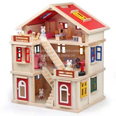 baby wooden doll house