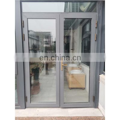 aluminum waterproof exterior door french glass double swing doors price made in china