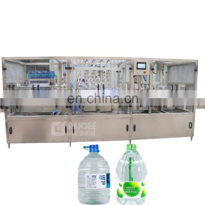 Linear type automatic 3L water bottle rinsing filling capping machine