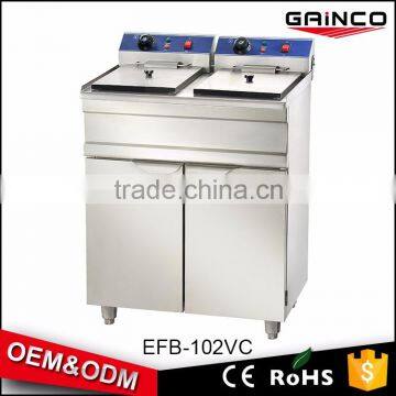 CE Approved commercial chicken equipment electric deep fryer with cabint