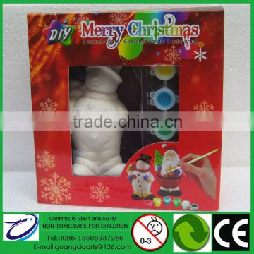Most Popular DIY Gifts for Christmas Snowman with 6 color painting 1 brush