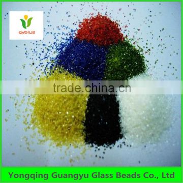 colored irregular glass sand for decoration