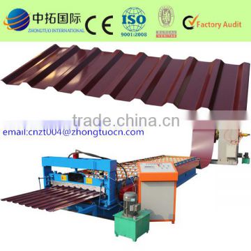 Steel metal roof panel machine