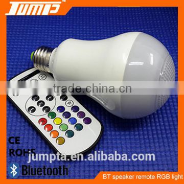 Smart RGB remote control E27 LED wireless bluetooth speaker