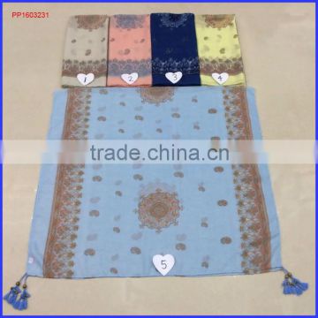 2016 cashew printed South Korean cotton fringe scarf