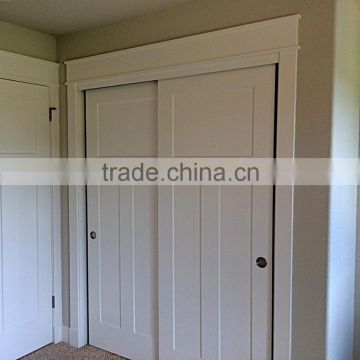 Craftsman bypass sliding barn doors for wardrobe and closet