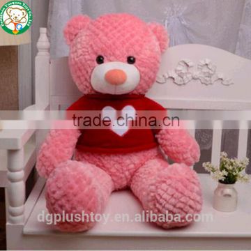 Hot sale pink teddy bear plush toy for gift