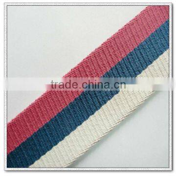 1 1/2 inch striped cotton webbing strap for bags