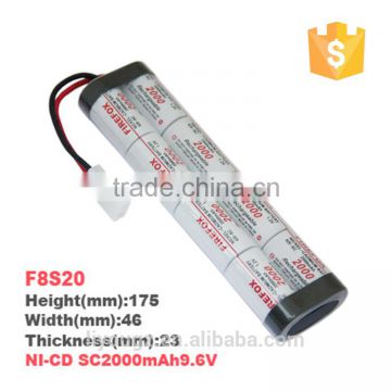 Hot Selling F8S20 Small Ni-CD Rechargeable Battery SC2000mAh 9.6V Electric Bike Battery Price