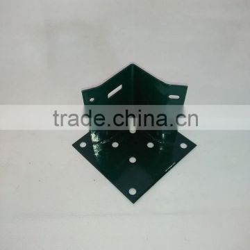 power coated iron fencing bolt down pole ground plate for sale