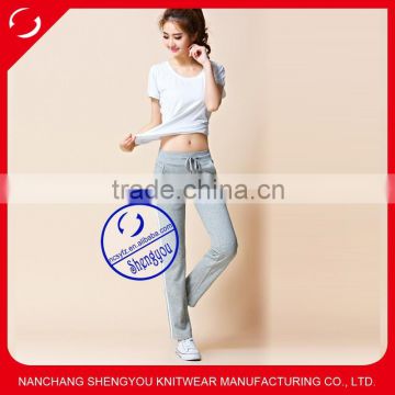 wholesale 100 cotton women's jogger trousers factories in china