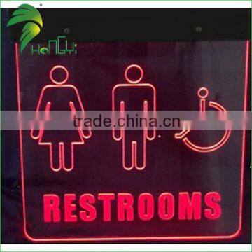 Reatroom acrylic LED sign board