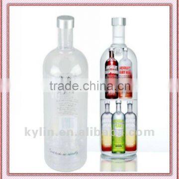 Plastice transparent one bottle wine package