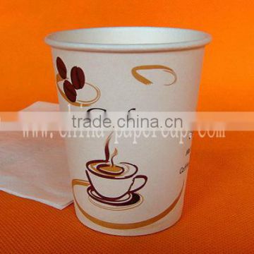 10oz Eur 8oz single wall hot and cold drink cheap paper cups wholesale with lid straws and stirrer