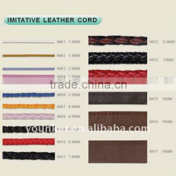 Wholesale Leather Cord,Flat,Round and Braided Imitative Leather Cord,Jewelry Leather Cord