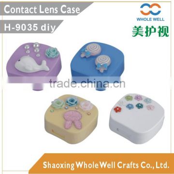 Contact lens case/ box with cute pattern,DIY
