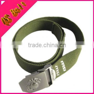 embossed logo and printing military canvas belt