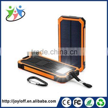 Factory direct sales portable mobile solar 15000mAh power bank with power indicator