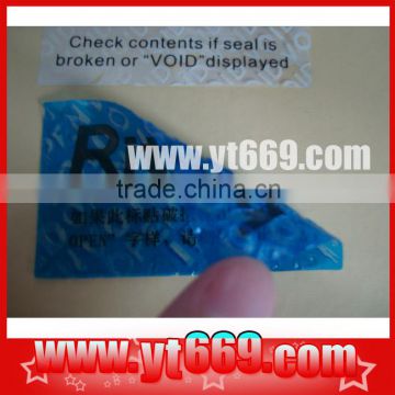 Non-residue customized reprinting plastic sticker