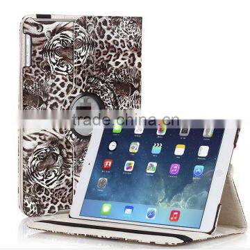 wholesale leopard pu leather case for ipad Air with stand function