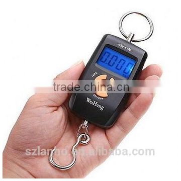 2016 new arrival hot sale Black 45Kg LCD Display Electronic Fishing Hook Scale