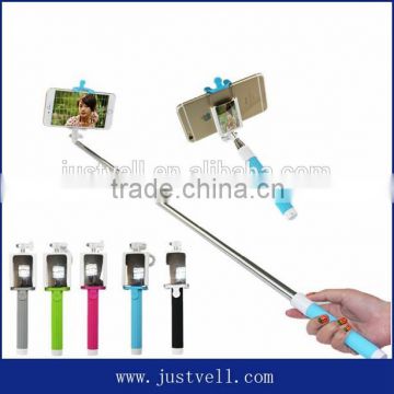 wired selfie stick with mirror cable take wired foldable all-in-one monopod camera monopod