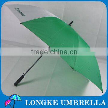 high quality Automatic open green golf Umbrella with EVA handle Promotional umbrella