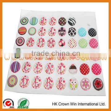 Customized Printed PU 3D Round Epoxy Domed Stickers