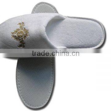 poly terry washable closed toe hotel slipper