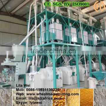 automatic maize milling plant, capacity 50T/24H corn flour mill equipment for hot sale