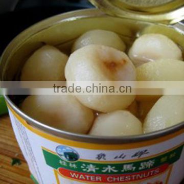 food product canned water chestnut made in china
