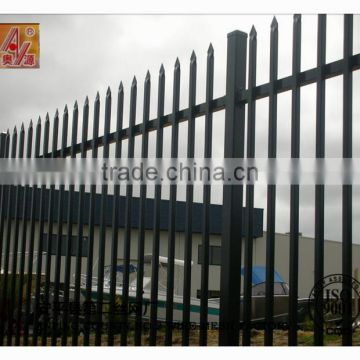 Hot sale high security galvanized and pvc coated steel palisade fencing