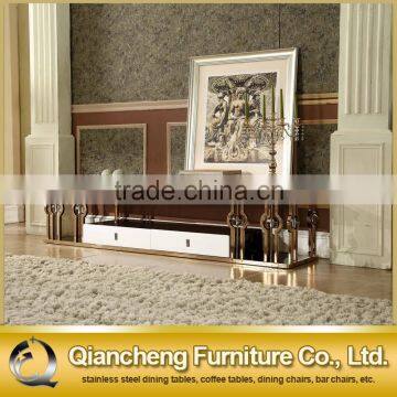 Luxury Stone Top Modern Iron TV Stand