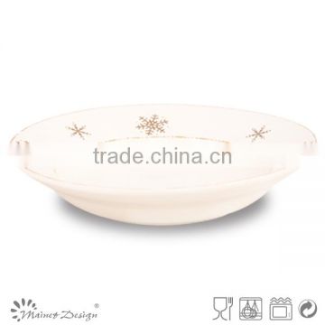christmas ceramic chinese soup bowls with snow