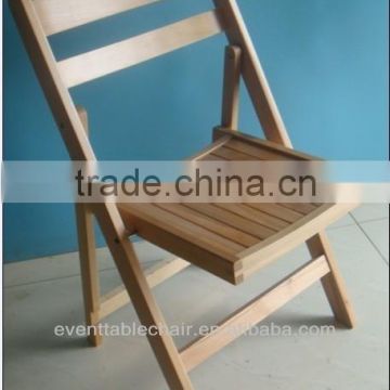 best natural solid wood slat folding chair for wholesale