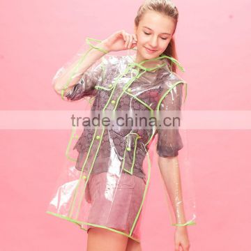 cute pvc plastic rain poncho for women