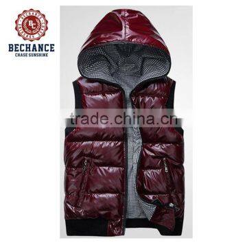 LZ085 wholesale type custom service hoodies mens reversible wear down vest