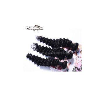 7A H-Quality Brazilian Virgin Hair Deep Wave Unprocessed Virgin Human Hair Weave 4 Bundles/400g Lot