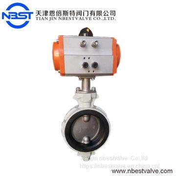 Food Grade Pneumatic Wafer Anuminum Alloy Butterfly Valve D671XP-10L