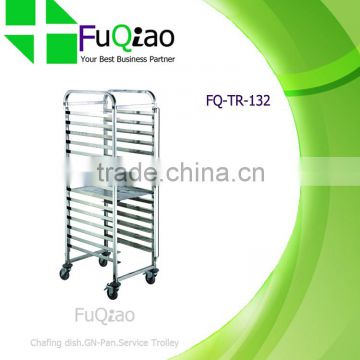 Stainless Steel Bread Display Rack Trolley with Wheels                        
                                                Quality Choice